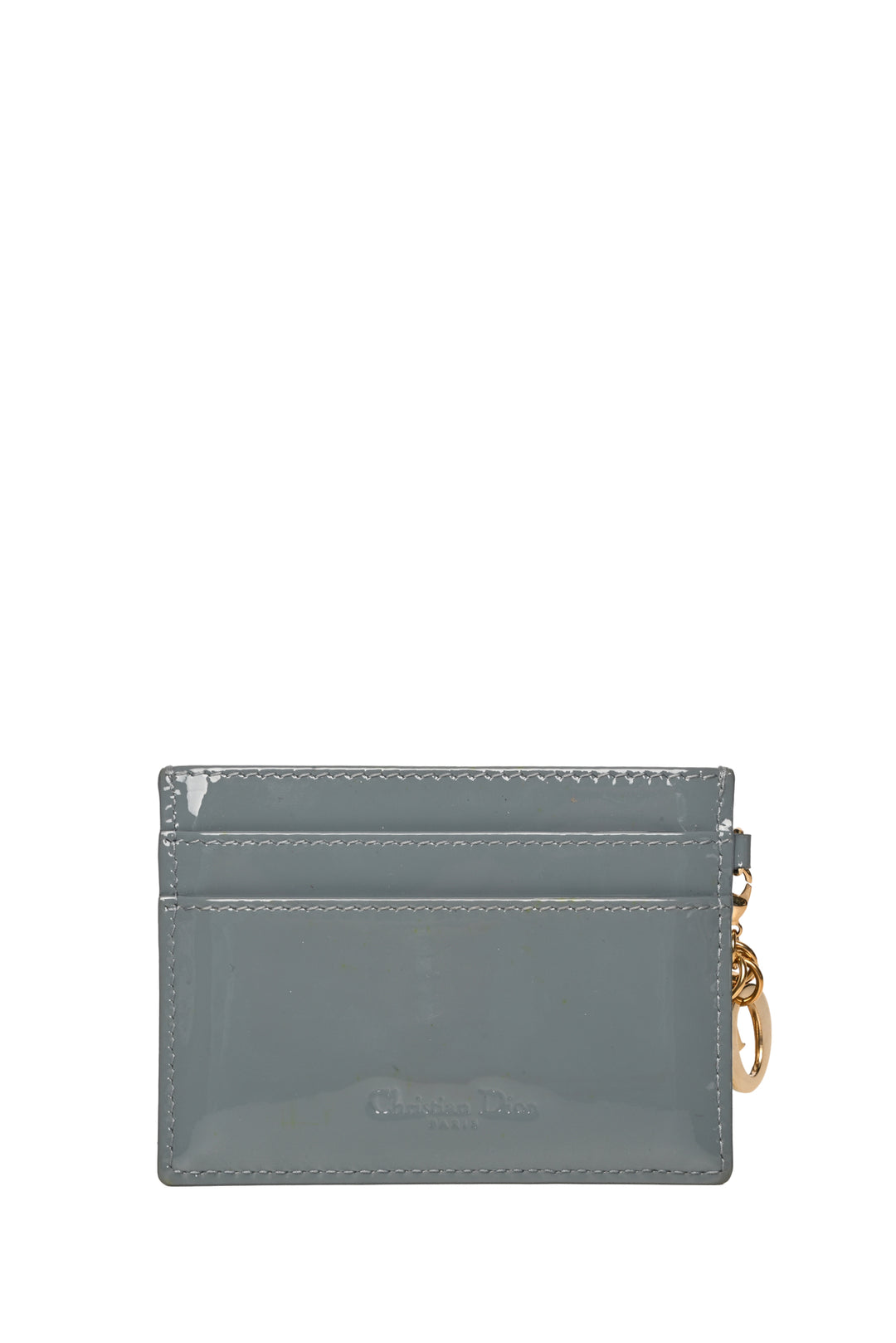 Dior 2022 Patent Cannage Calfskin Card Holder