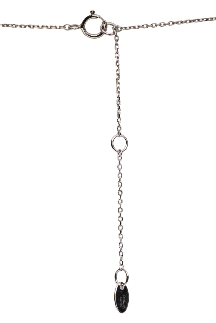 Lao Feng Xiang Jewelry 18K White Gold, Pearl & Diamond Necklace
