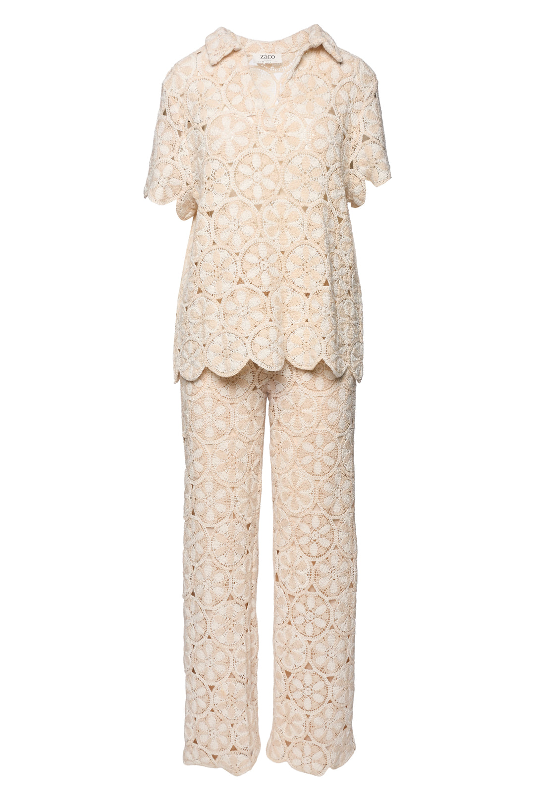 Zaco Size 2 Kalila Crochet Top & Pant Set