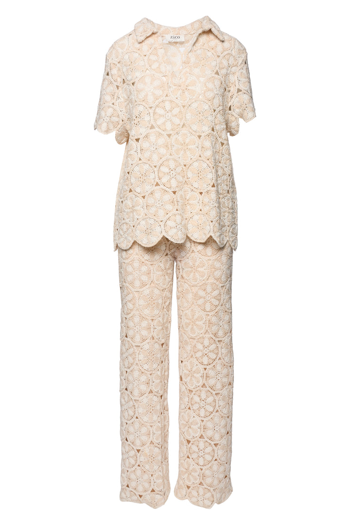 Zaco Size 2 Kalila Crochet Top & Pant Set