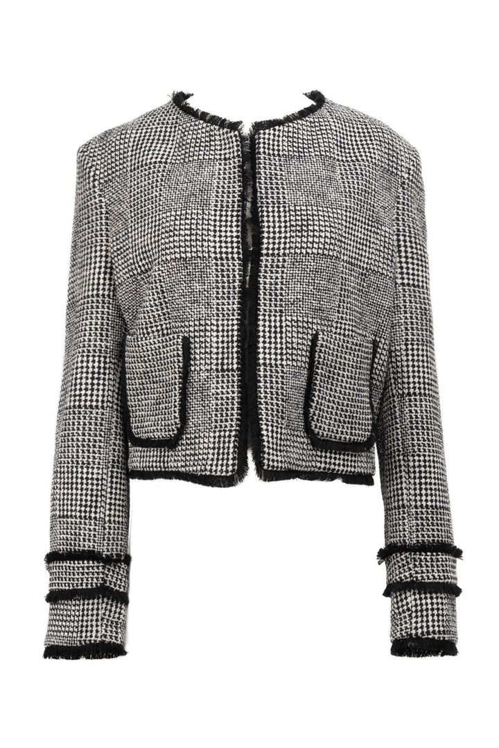 Dorothee Schumacher Size 6 Article Checked Comfort Jacket