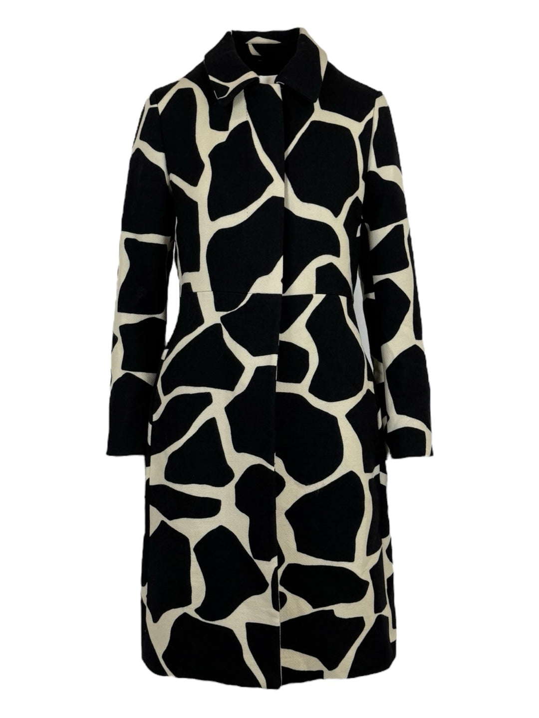 Dries Van Noten Size 40 Giraffe Print Wool Coat