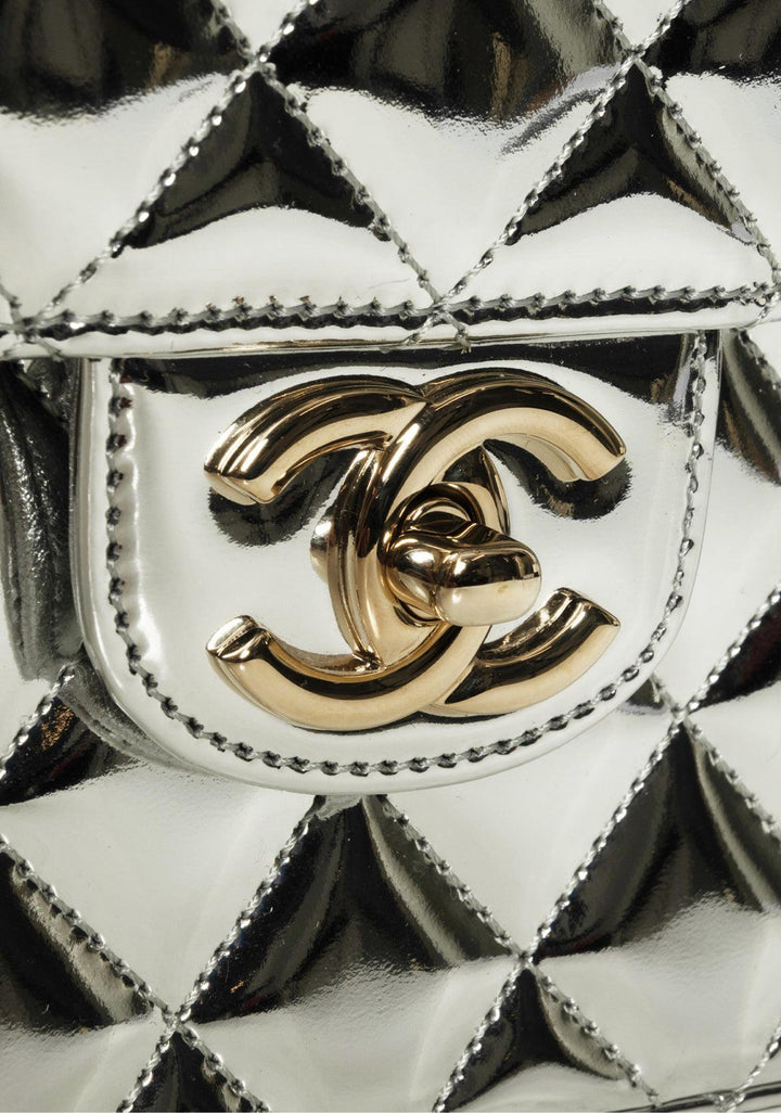 Chanel Mirror Calfskin Metallic Quilted Hollywood Boulevard BackPack