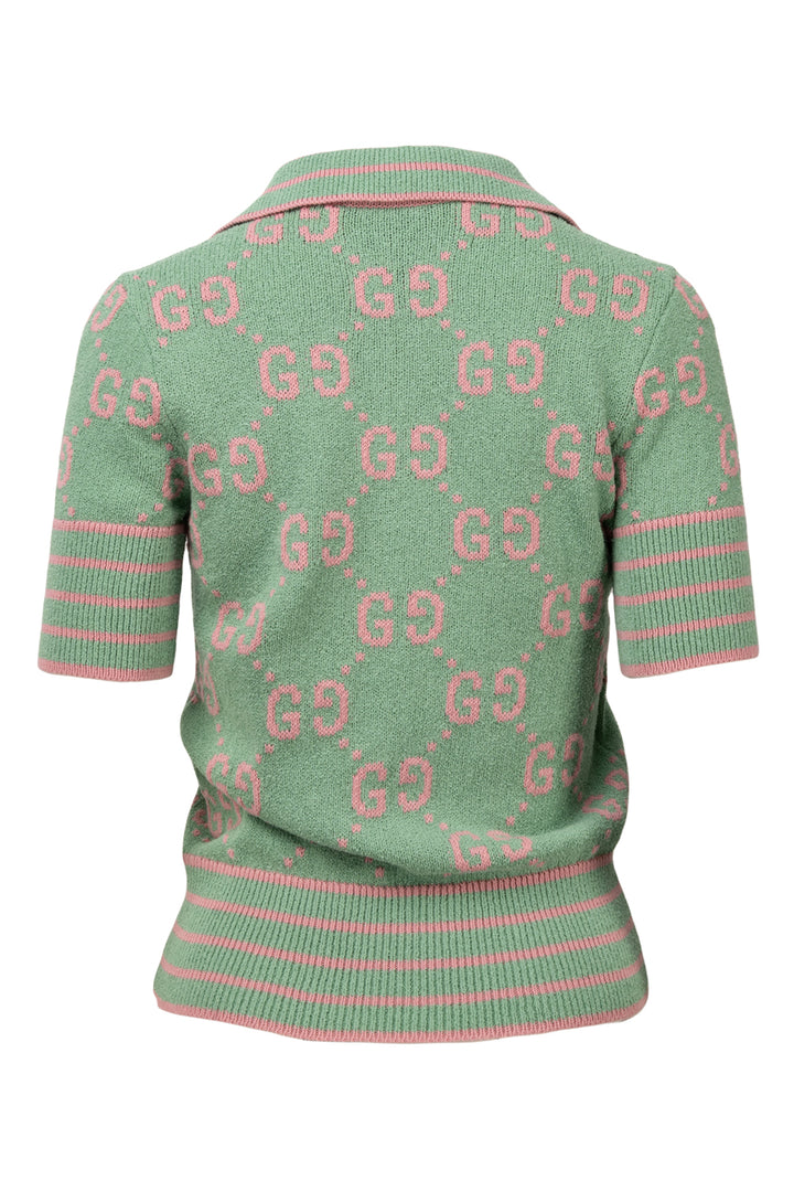 Gucci Size XS GG Cotton-Blend Jacquard Polo Tops