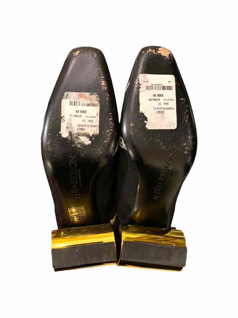 JW Anderson Size 37 Lace Up Logomania Mules