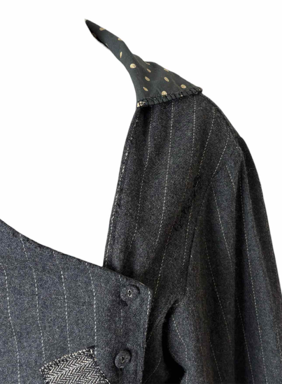 Magnolia Pearl Size OS Wool Patchwork Tuxedo Jacket