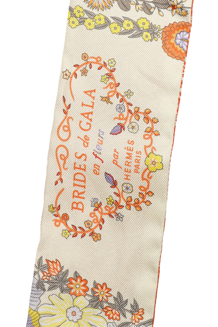 Hermes Brides de Gala en Fleurs Silk Twilly