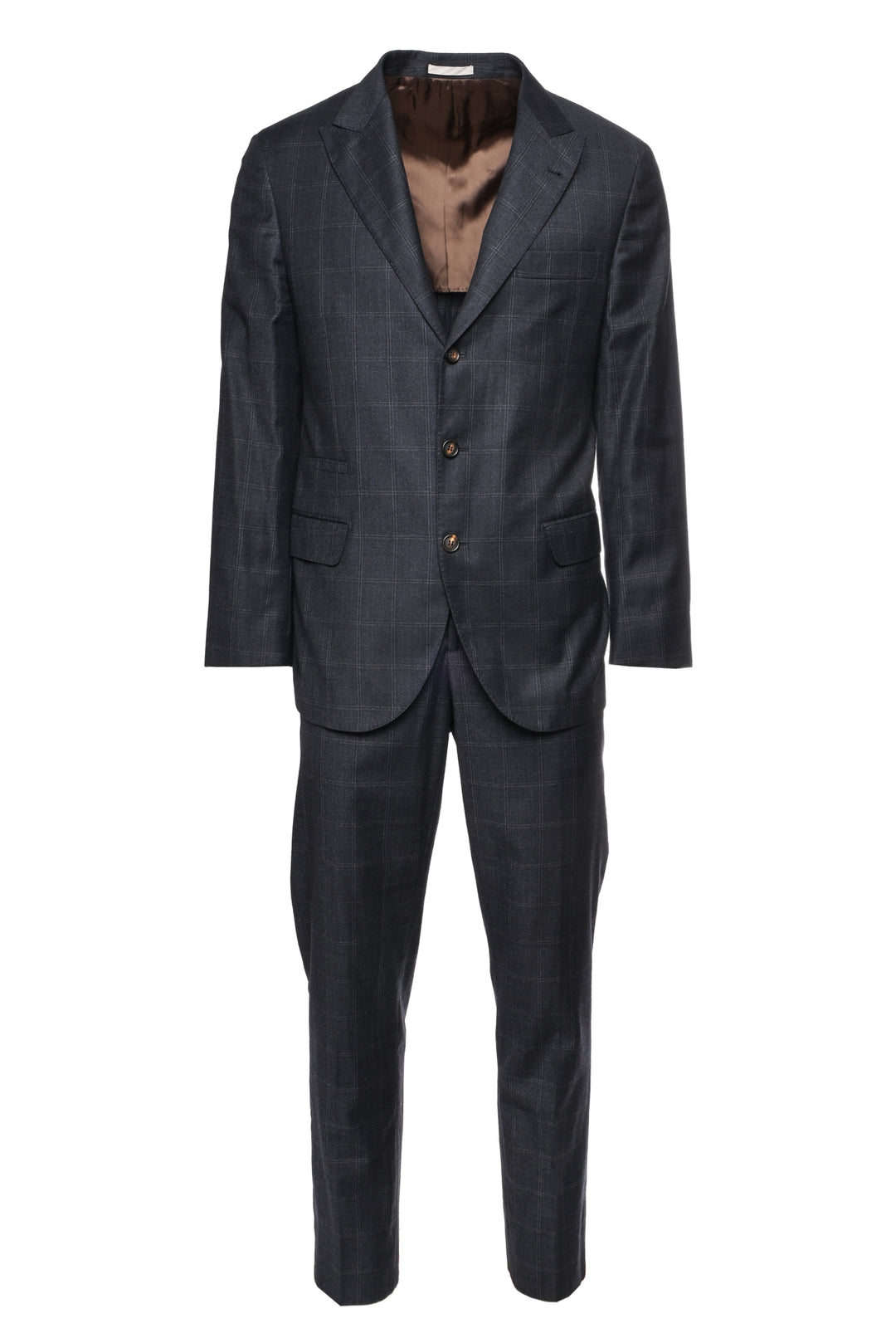 Brunello Cucinelli Size 40 Men's Wool Plaid 2 Piece Suit