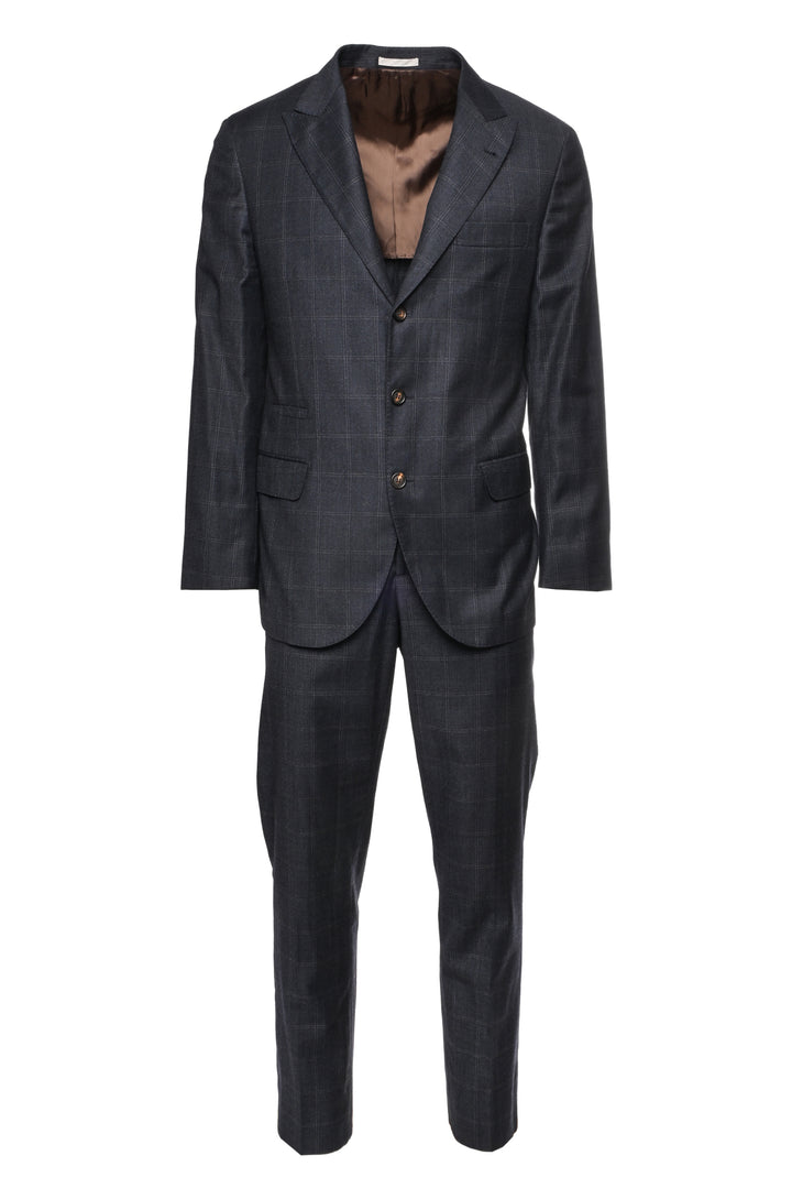 Brunello Cucinelli Size 40 Men's Wool Plaid 2 Piece Suit
