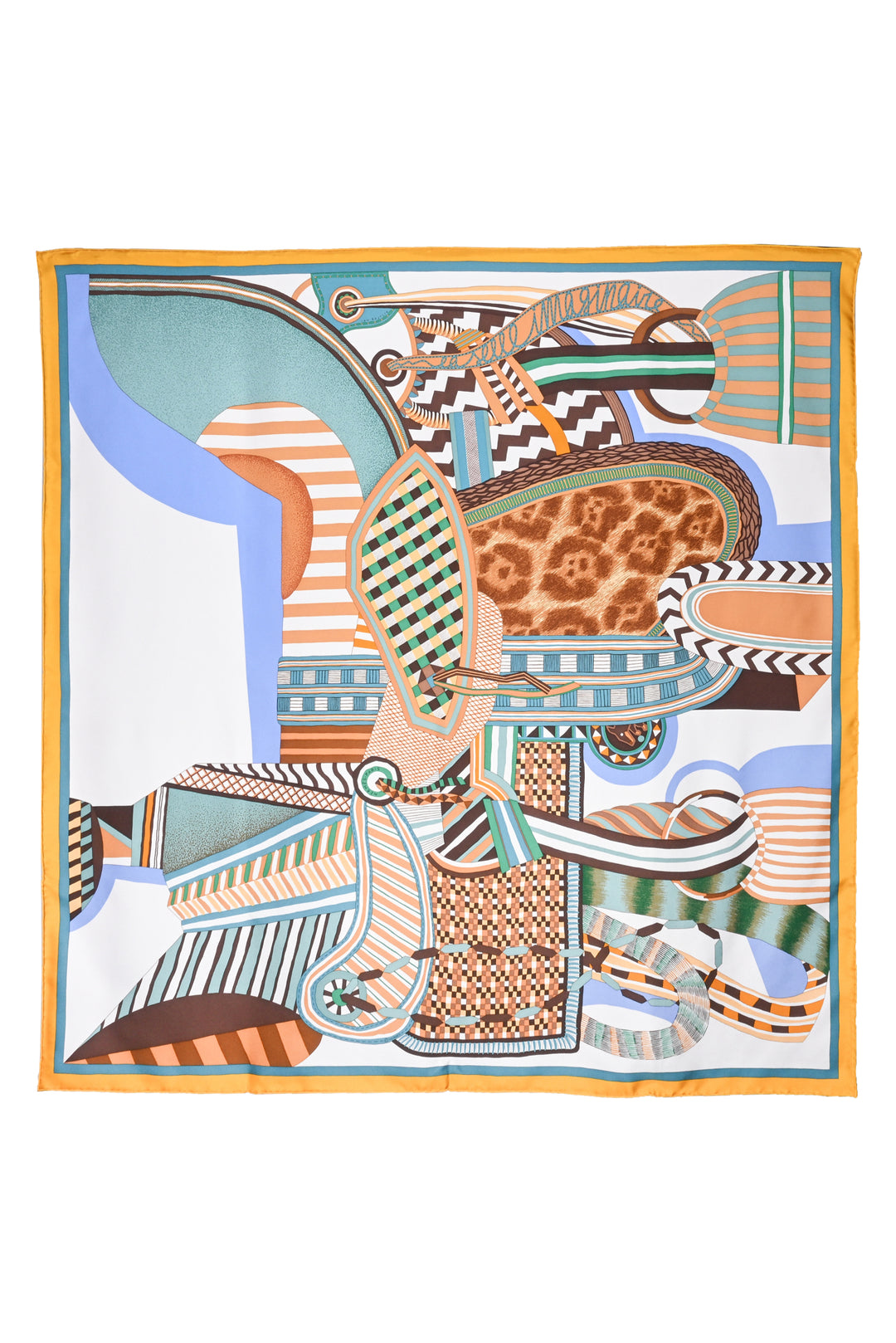 Hermes La Selle Imaginaire Silk Scarf
