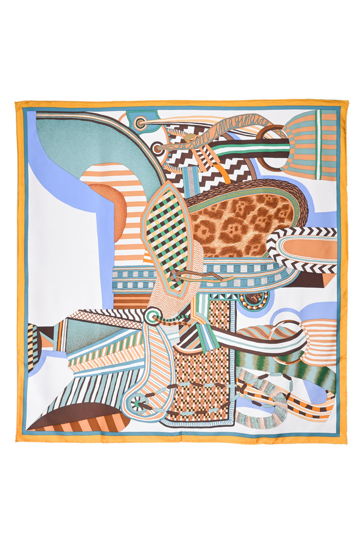 Hermes La Selle Imaginaire Silk Scarf
