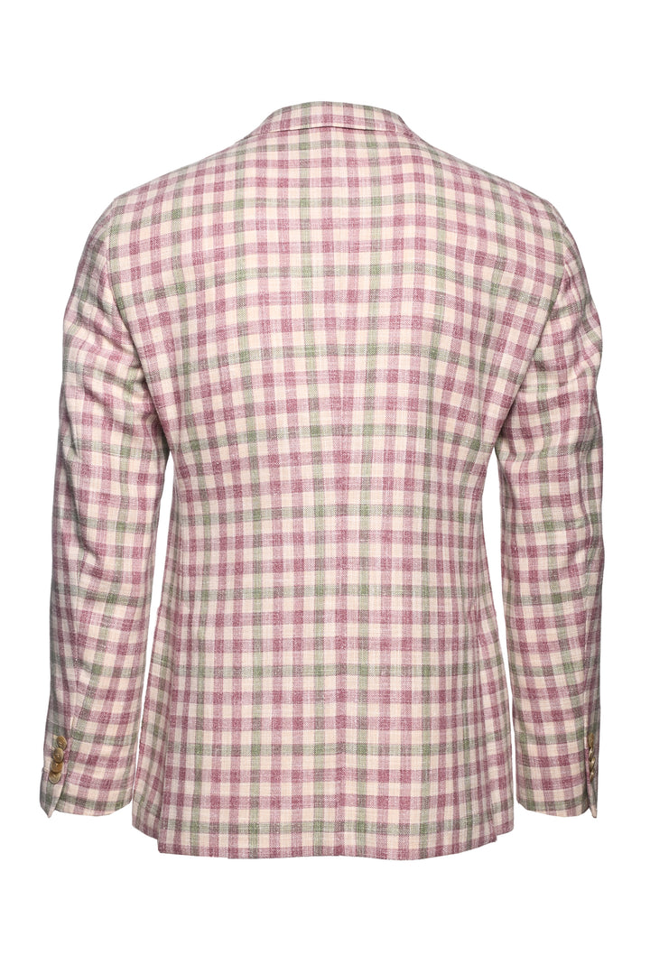 Luigi Bianchi Mantova Size 38 Men's Sartoria Single Breasted Check Blazer