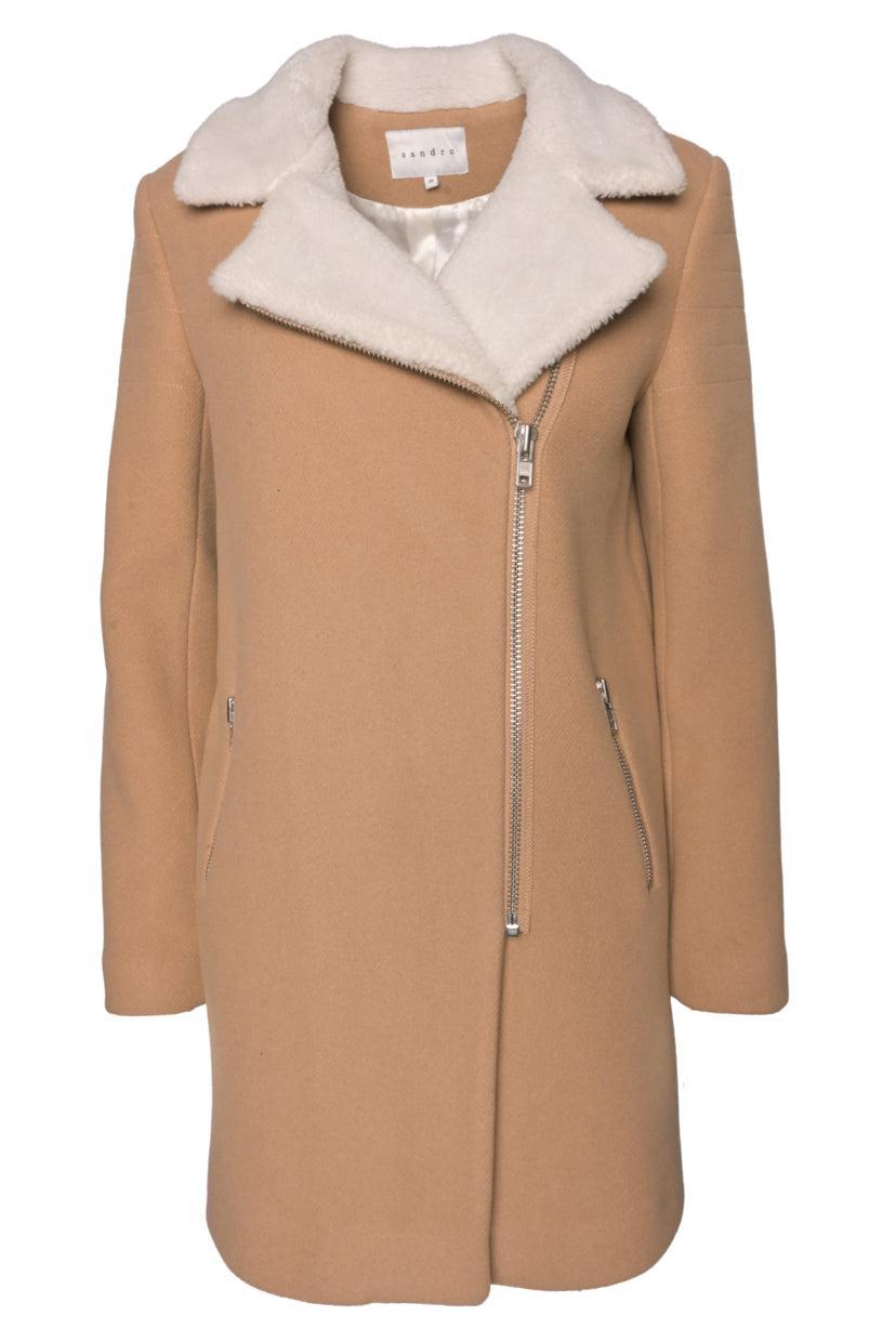 Sandro Size 38 Wool Coat