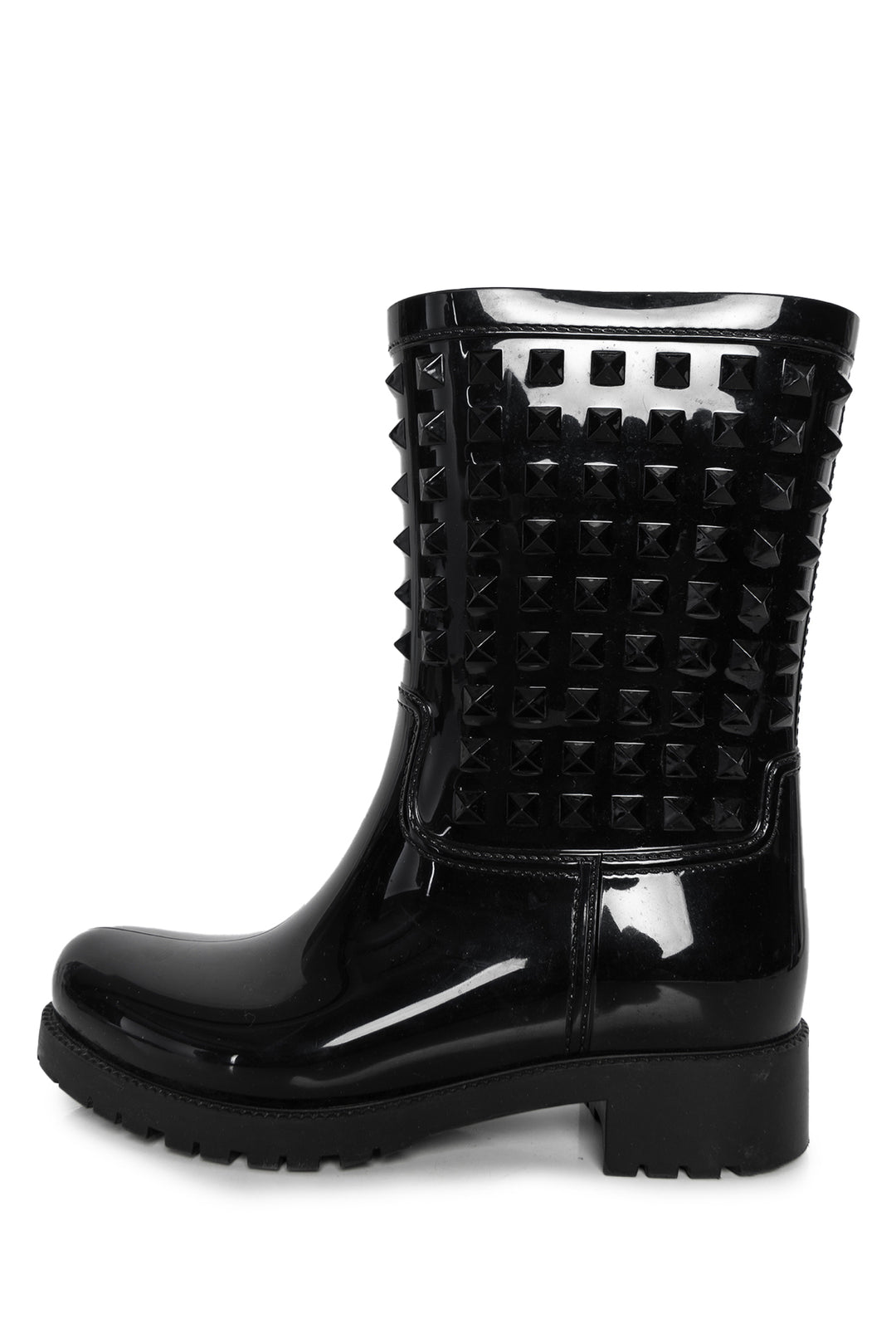 Valentino Size 37 Rockstud Rubber Rain Boots