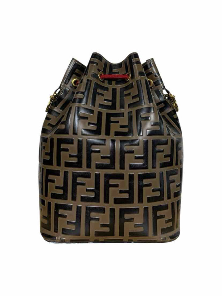 Fendi Mon Tresor Large FF Leather Bucket Bag