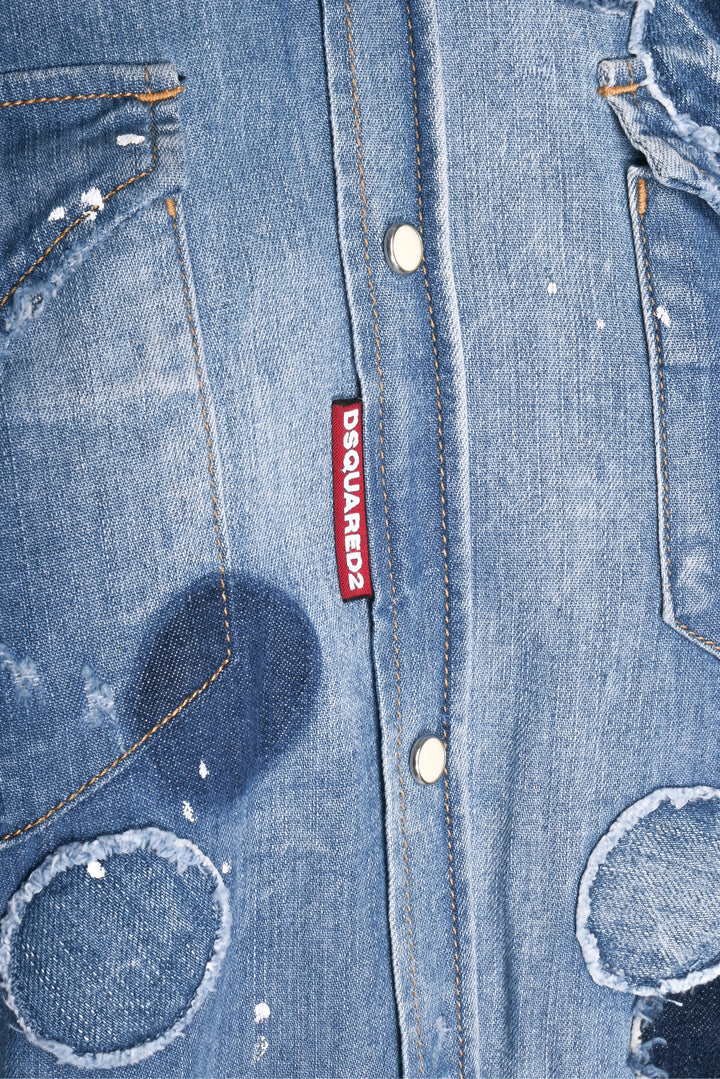 Alexander Mcqueen Size 48 2013 Denim Blouse