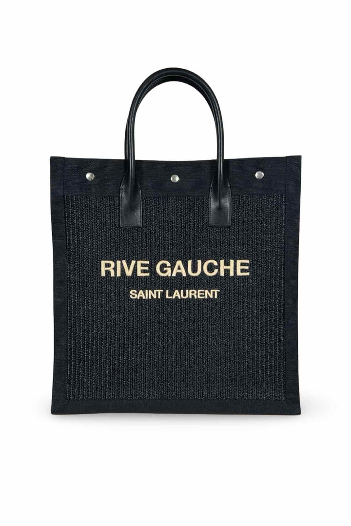 Saint Laurent Rive Gauche Rafia Tote