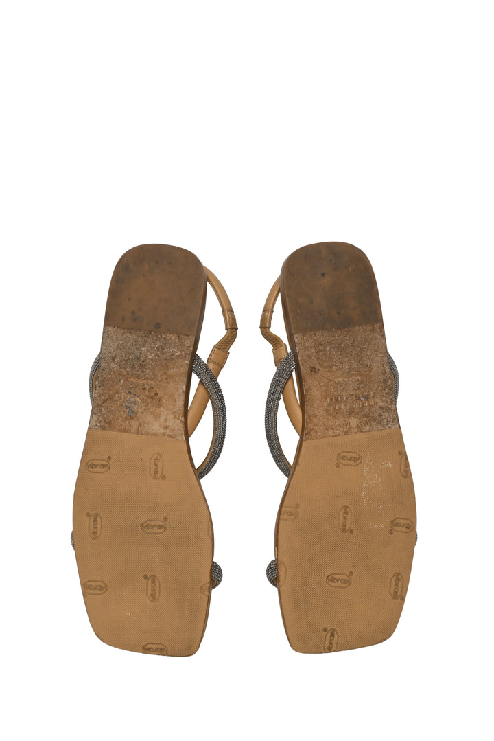 Brunello Cucinelli Size 37 Monili Bead Sandals