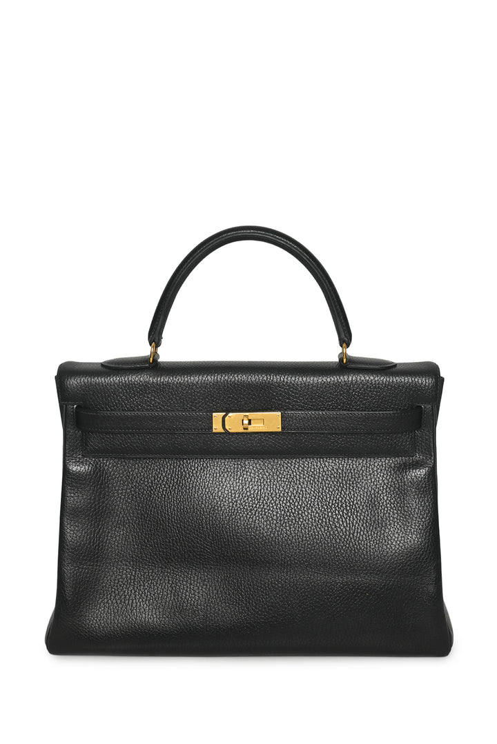 Hermes 1995 Kelly 35 Retourne in Ardennes Leather