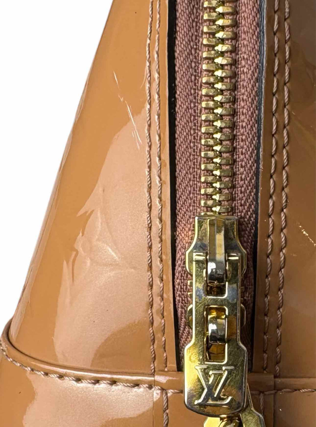 Louis Vuitton Alma BB Rose Velours Vernis Purse