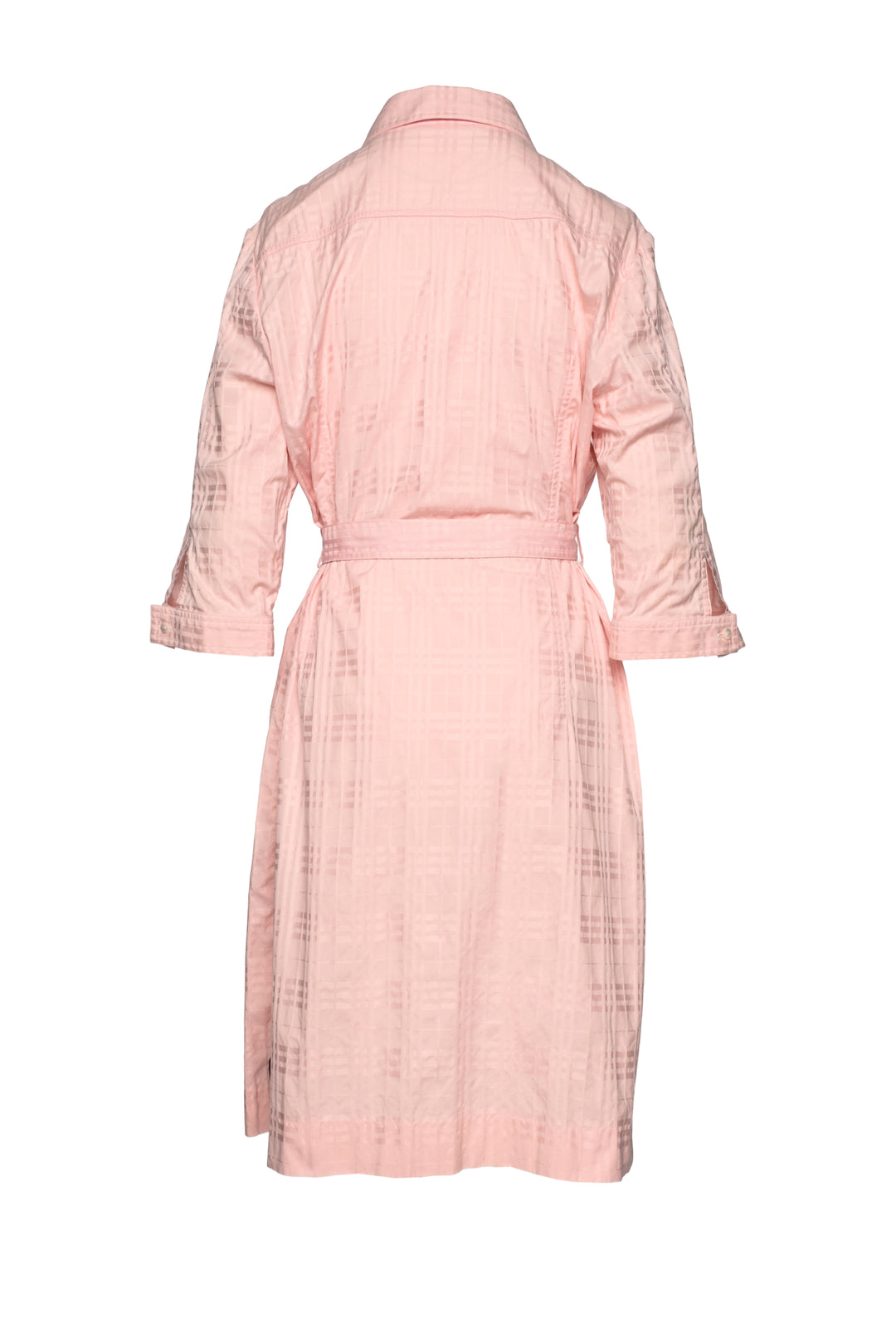Burberry Size XL Check Print Cotton Midi Shirt Dress