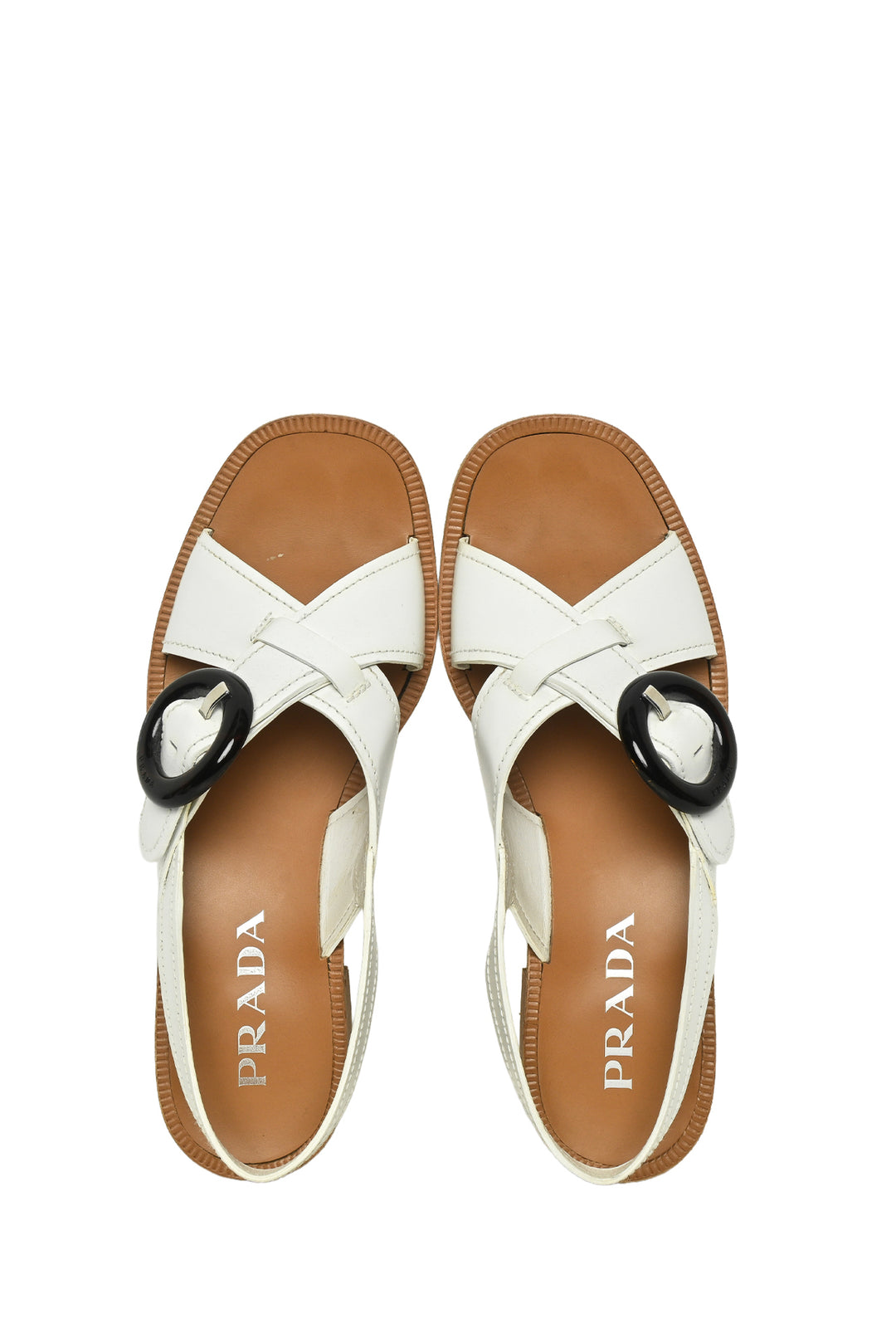 Prada Size 38.5 Leather Sandals