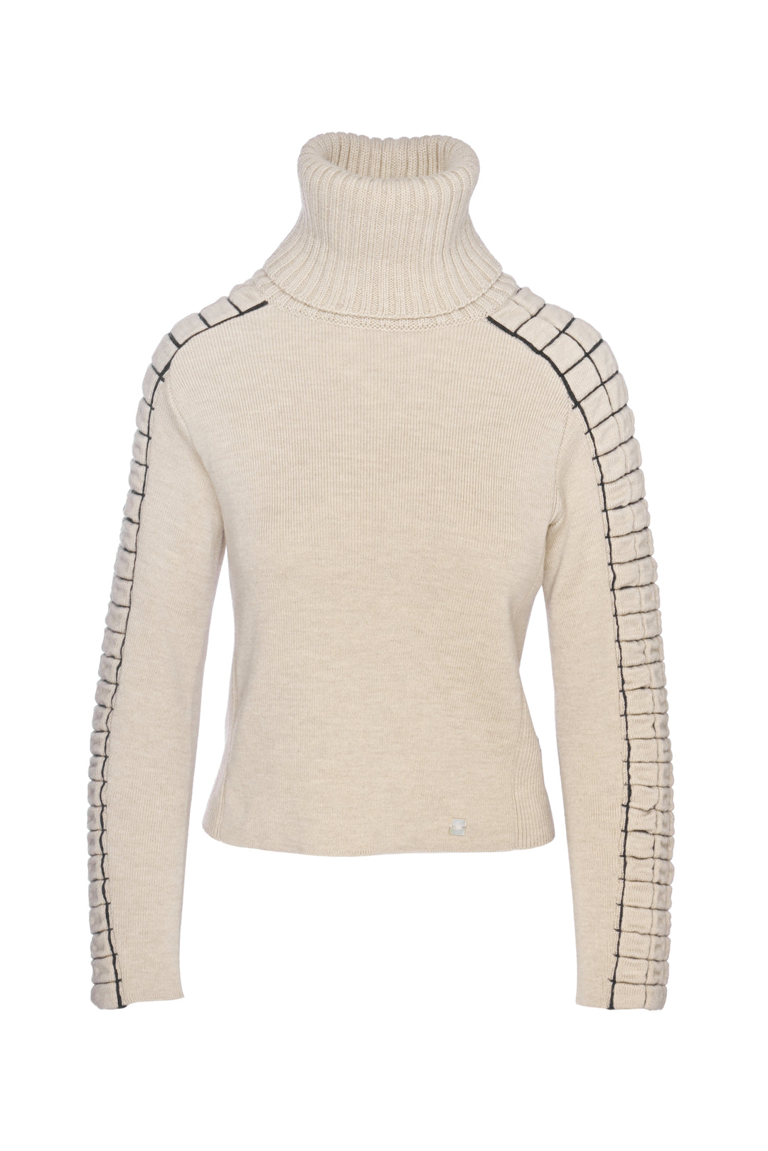Chanel Size 40 F/W 2000 Quilted Matelasse Turtleneck