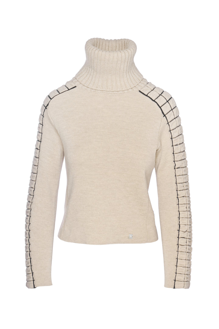 Chanel Size 40 F/W 2000 Quilted Matelasse Turtleneck