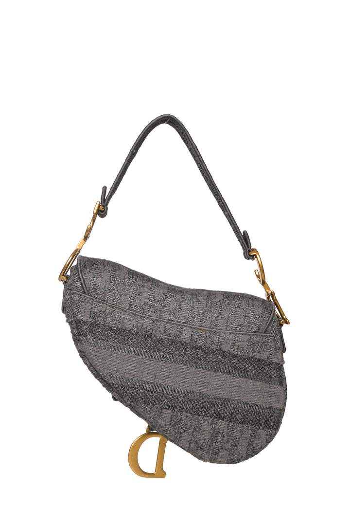 Dior 2020 Oblique Canvas Medium Saddle Bag