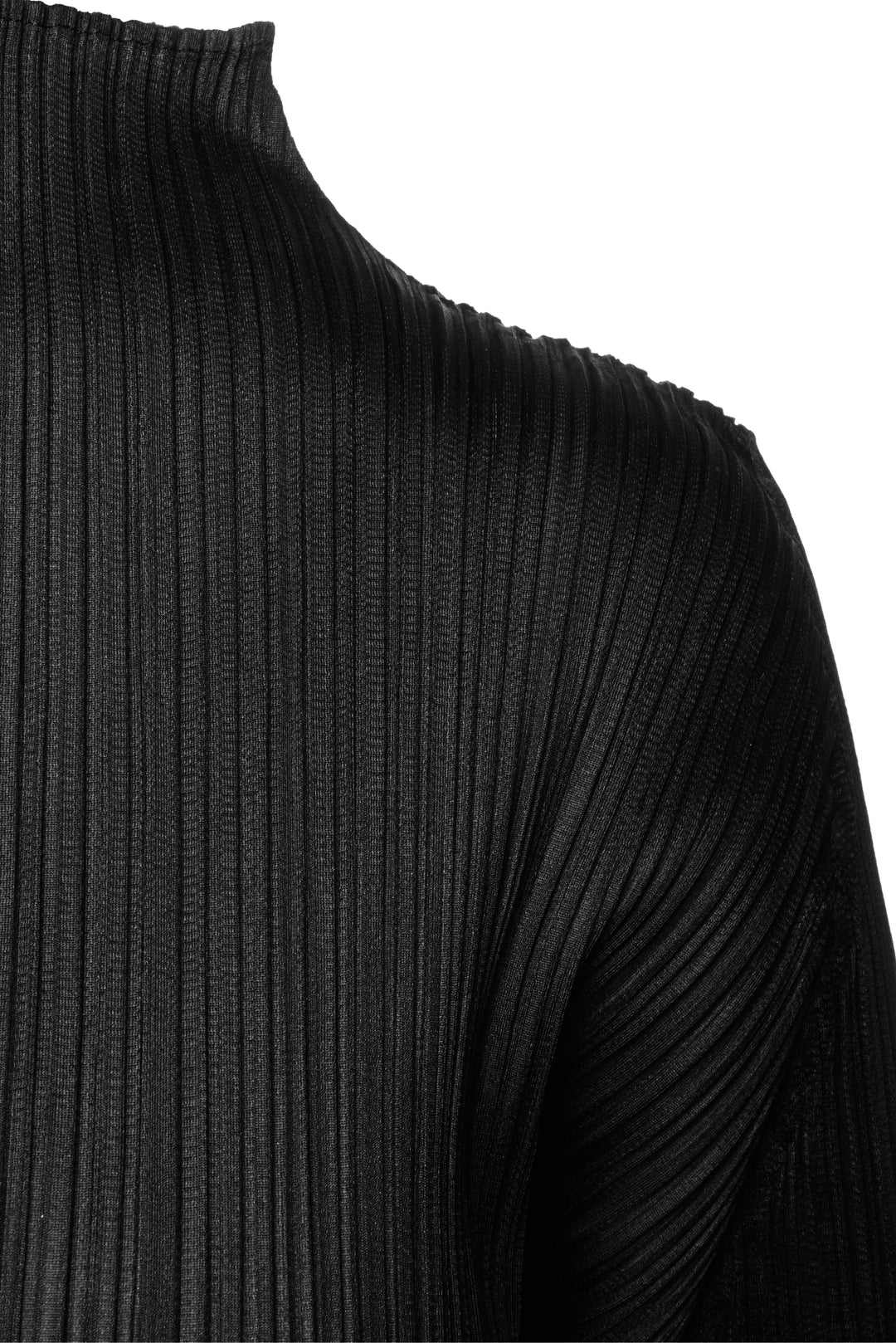 Pleats Please Size 5 Mock Neck Long Sleeve Pleated Tops