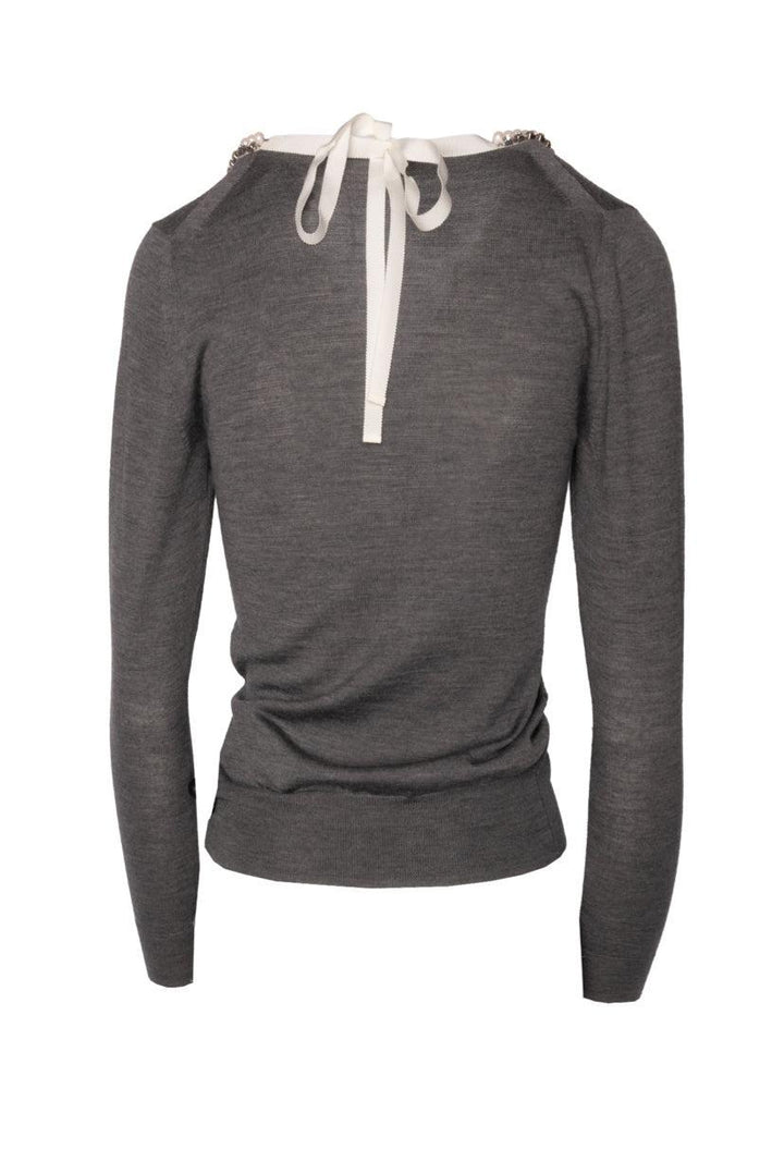 Sacai Luck Size 1 Wool & Cupro Embellished Top Cardigan