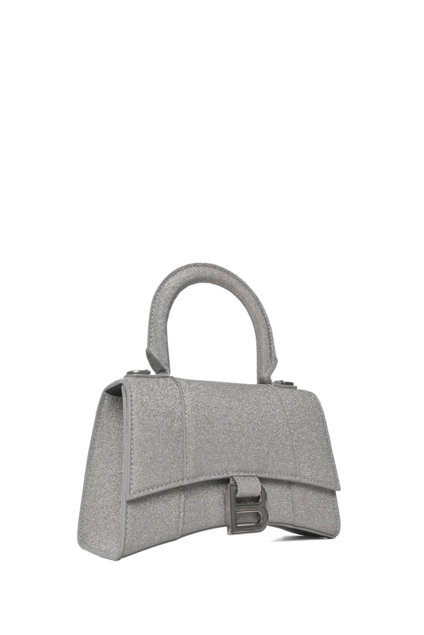 Balenciaga XS Glitter Hourglass Top Handle Bag