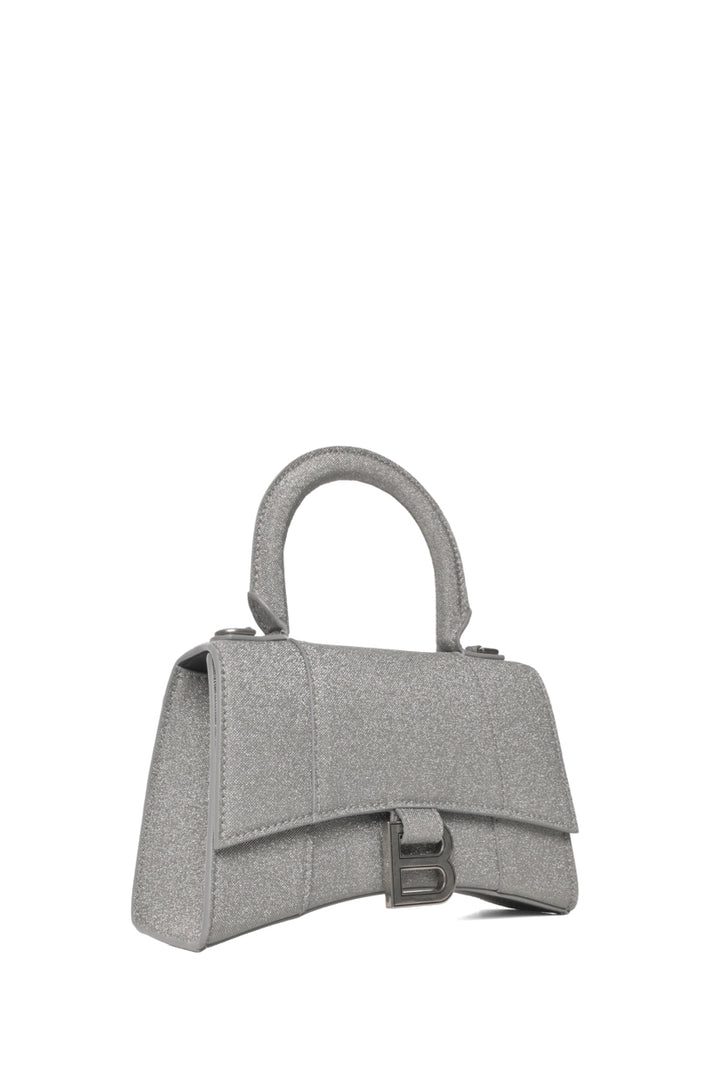 Balenciaga XS Glitter Hourglass Top Handle Bag