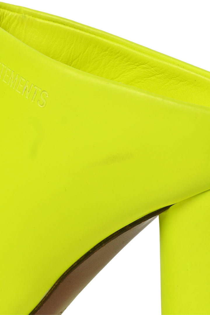 VETEMENTS Size 35 Neon Leather Sandals