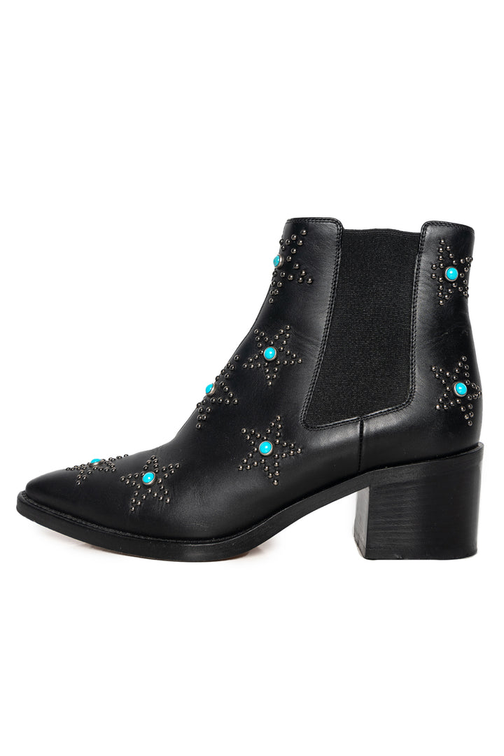 Valentino Size 38 Star Studded Ankle Boots