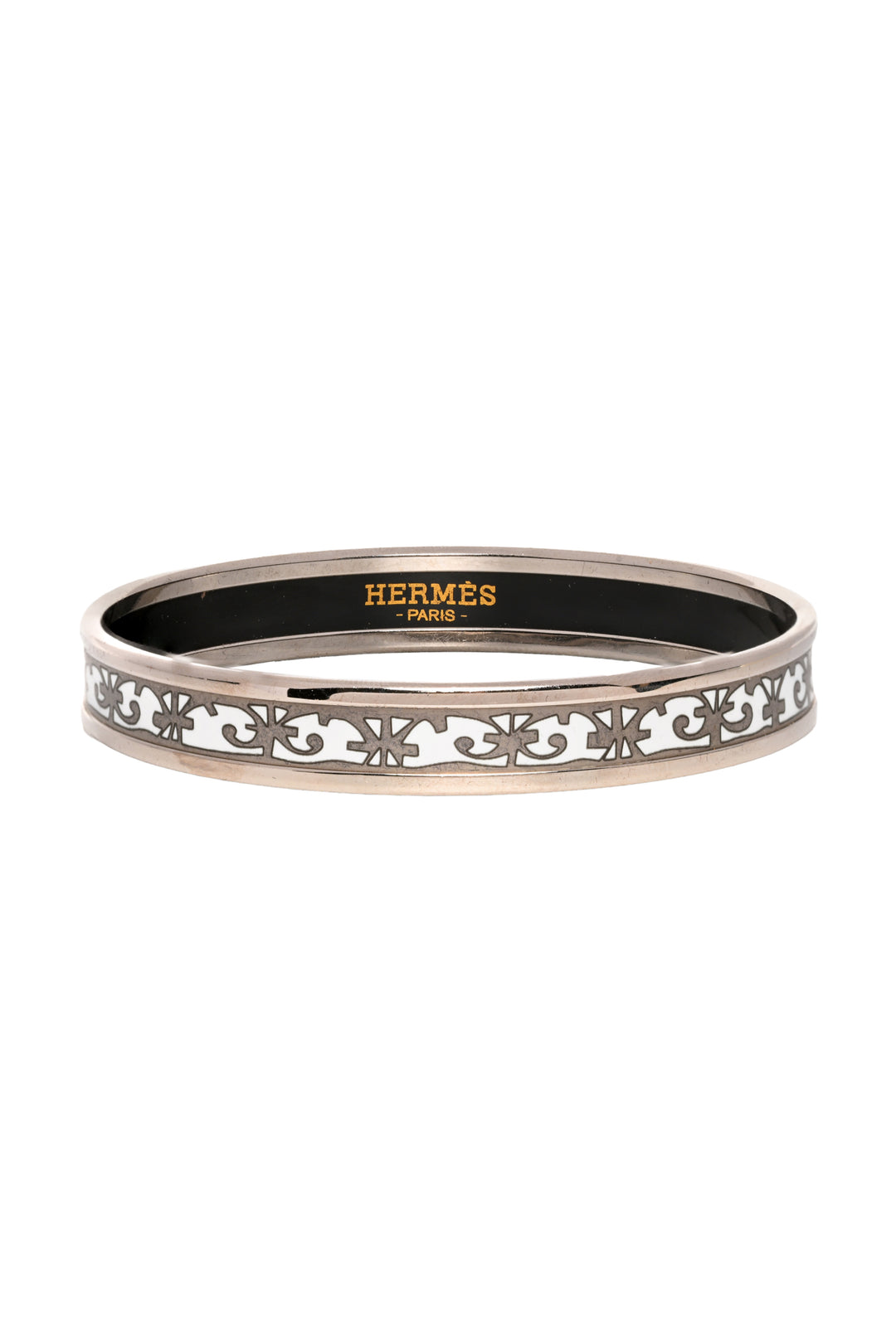 Hermes Balcons du Guadalquivir Narrow Enamel Bangle Bracelet