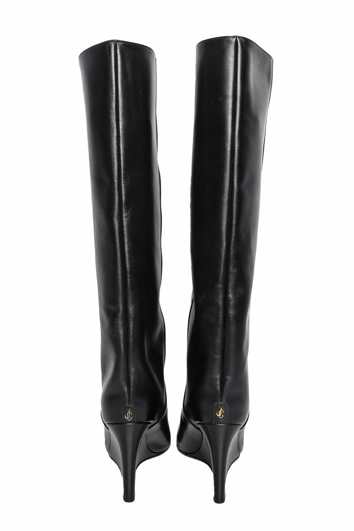 Jimmy Choo Size 37.5 Blake 85mm Knee High Boots