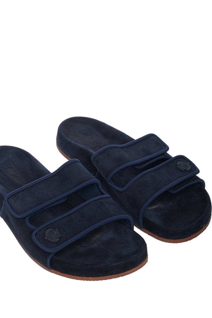 Loro Piana Size 36 Waikiki Suede Double Grip Sandals
