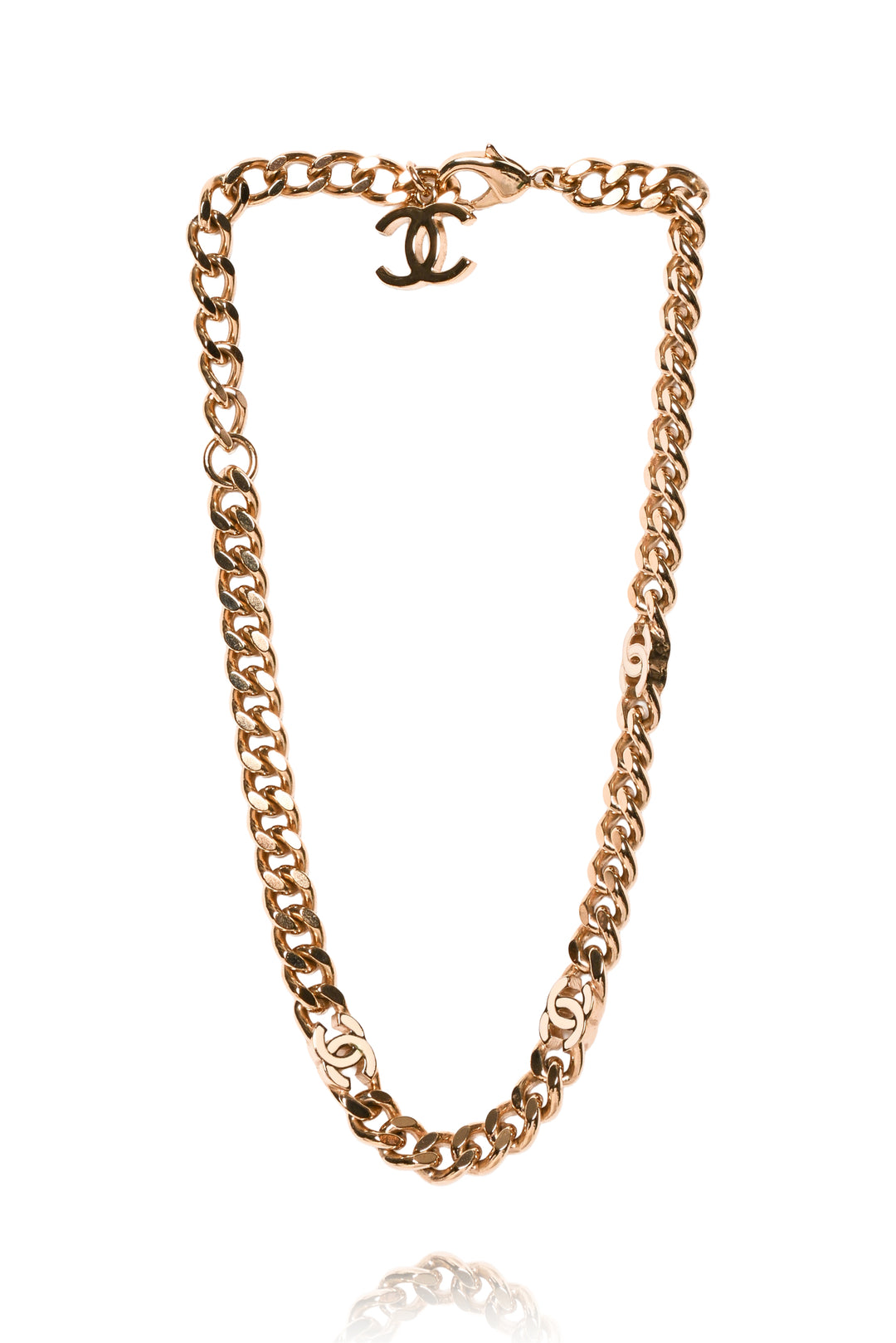 Chanel 2022 Metal Enamel Chain CC Choker
