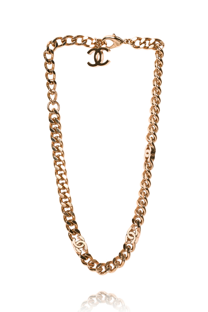 Chanel 2022 Metal Enamel Chain CC Choker