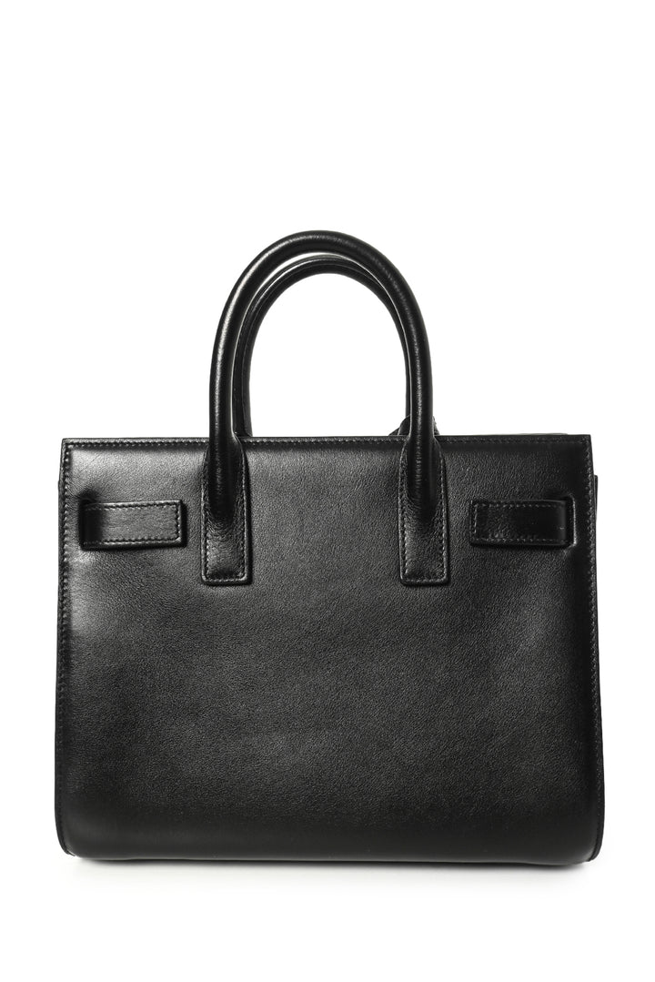 Saint Laurent Smooth Leather Nano Sac De Jour Tote