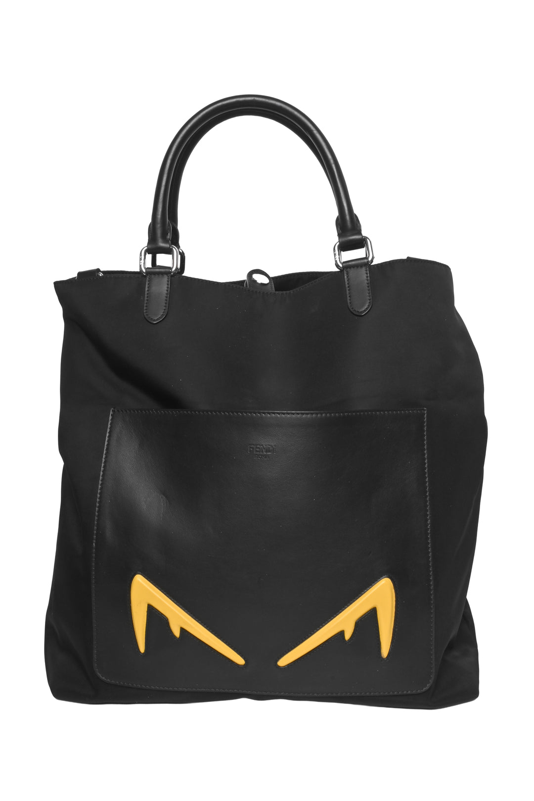 Fendi Men's Diabolic Eyes Nylon & Leather Tote