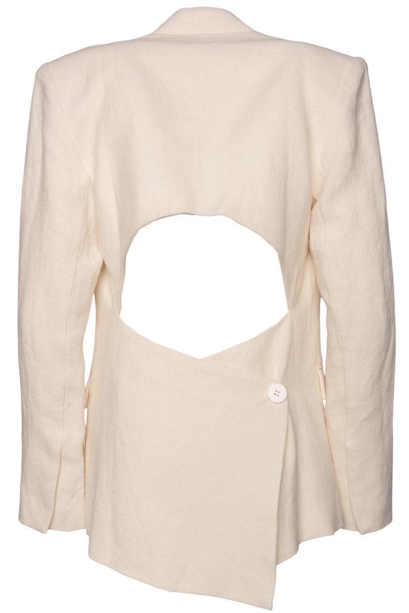 St. Agni Size S Linen Cutout Blazer