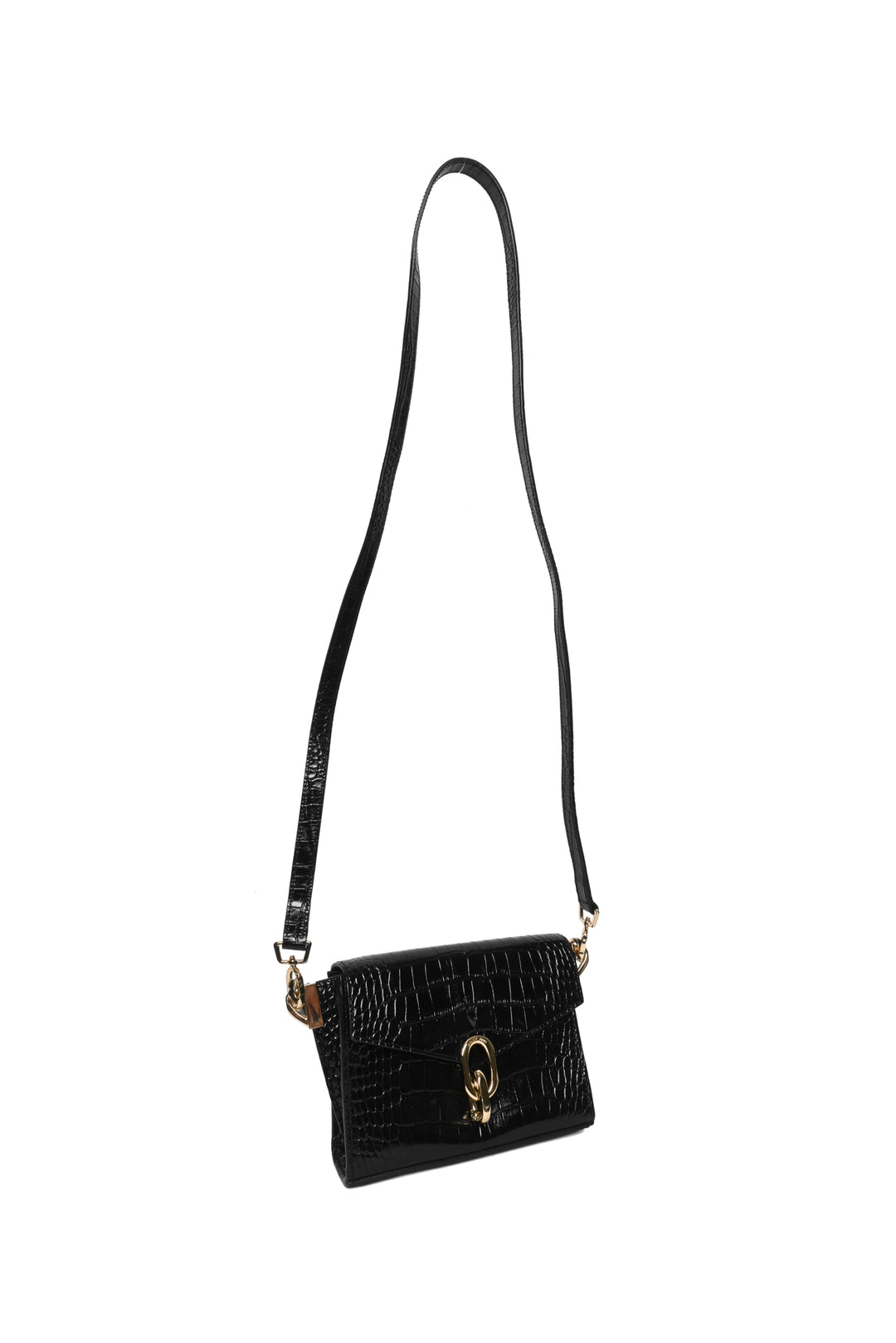 Anine Bing Croc Embossed Colette Crossbody