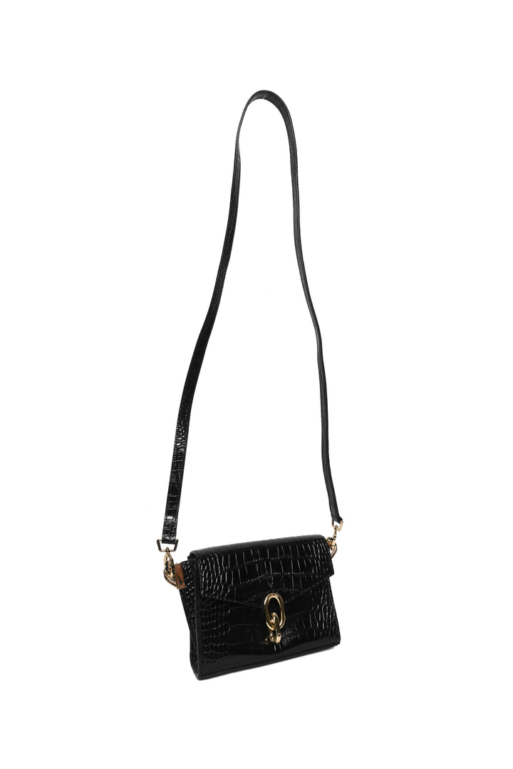 Anine Bing Croc Embossed Colette Crossbody