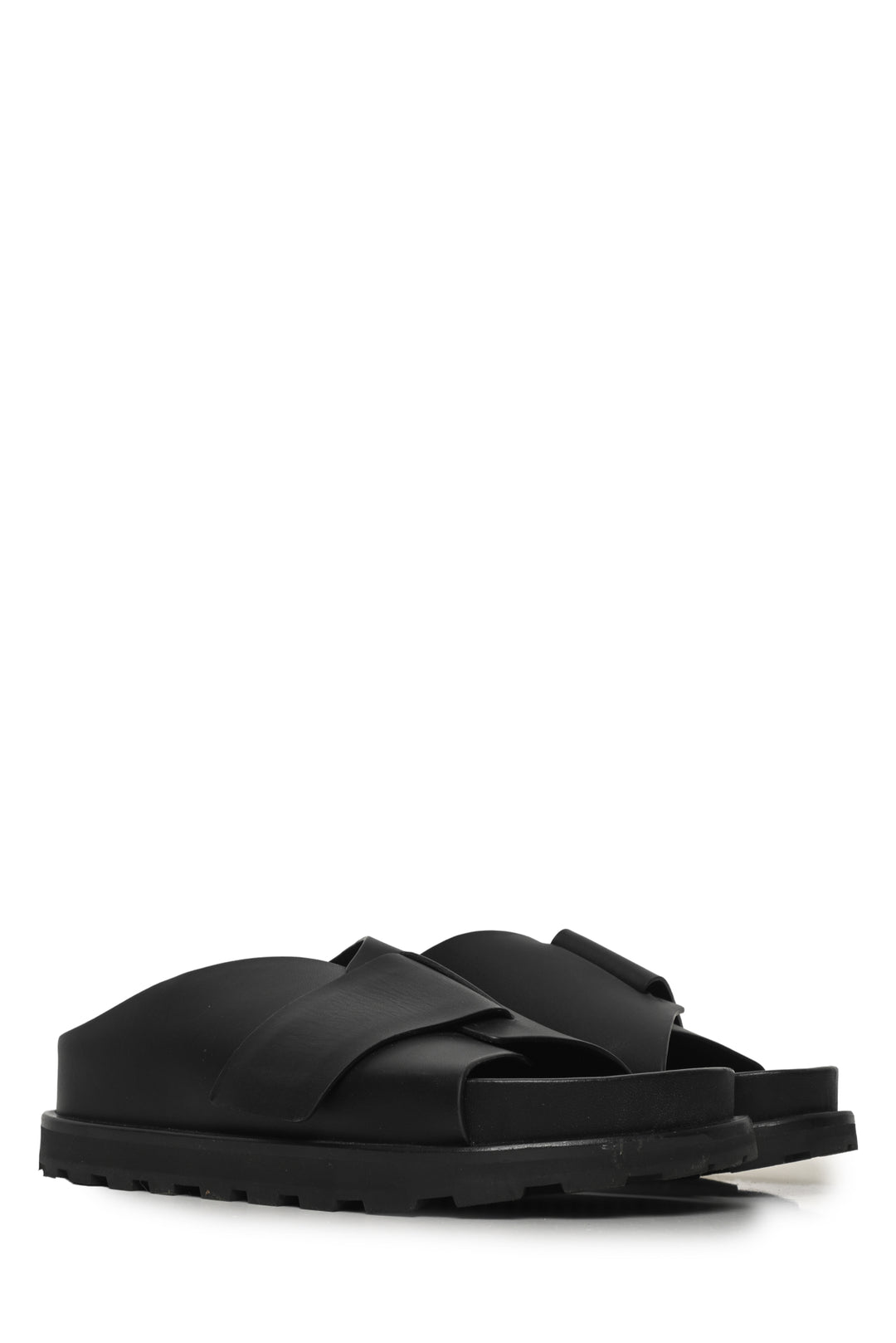 Jil Sander Size 39 Platform Leather Slides