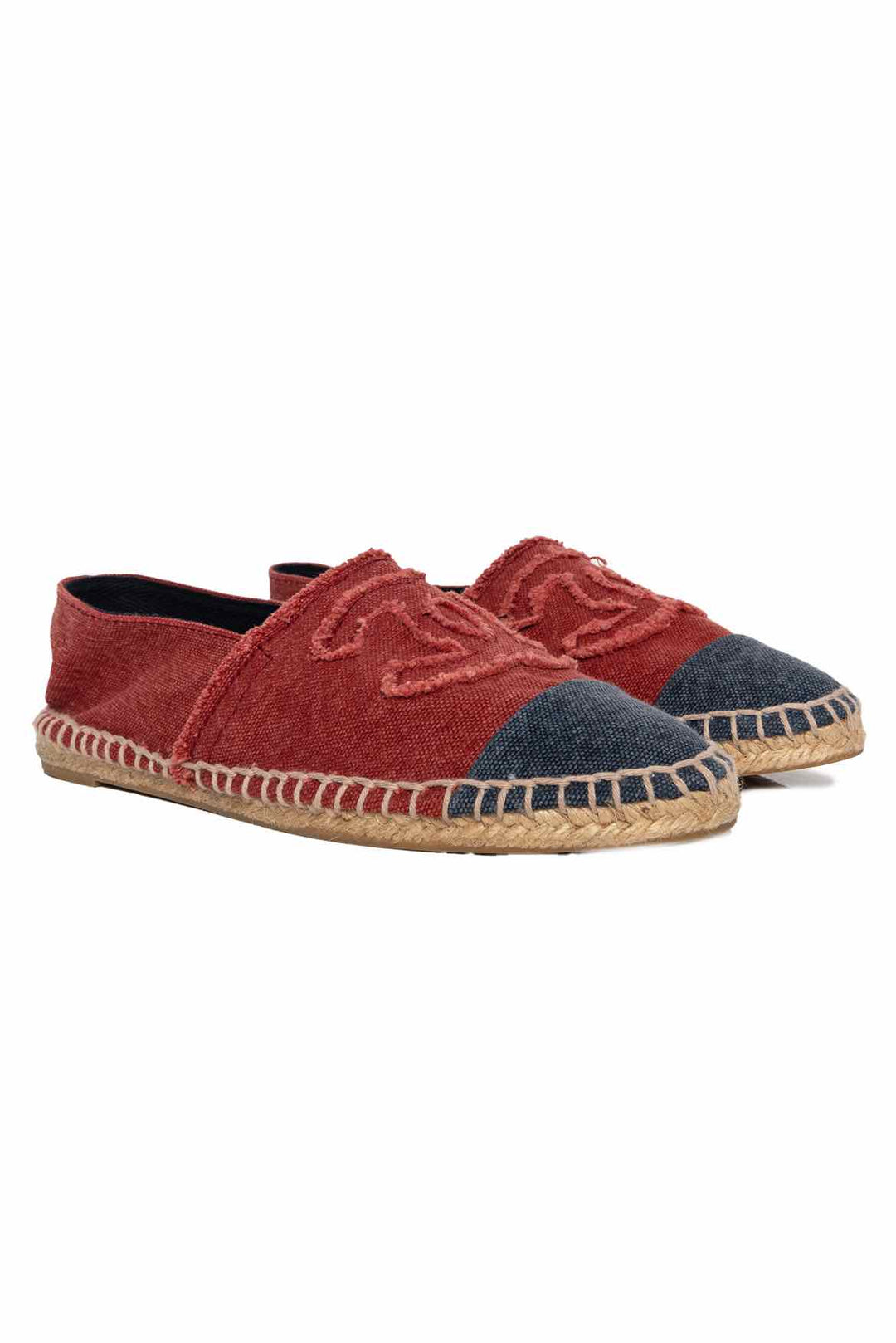 Chanel Size 36 Canvas CC Logo Espadrilles Flats