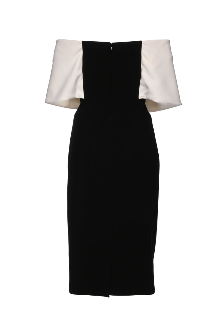 Lela Rose Size M Off The Shoulder Two Tone Dress