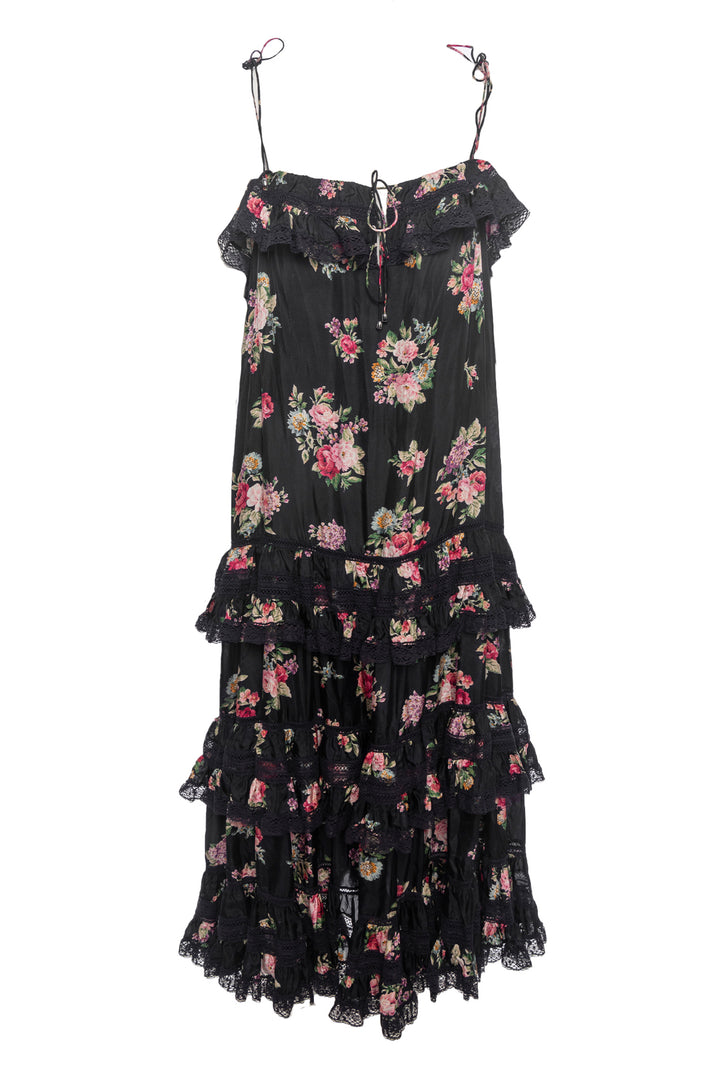 Zimmermann Size 3 Ruffled Floral Tank Dress