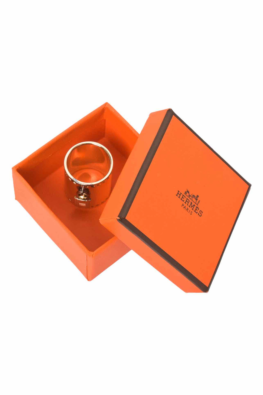 Hermes Cadenas Lock Charm Scarf Ring
